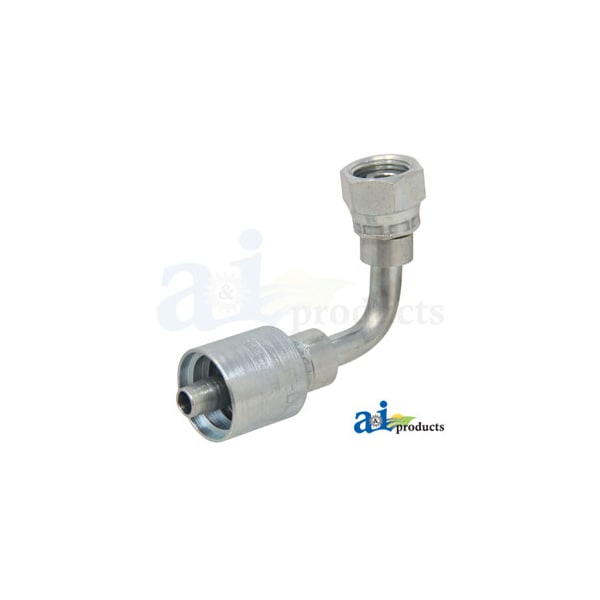 Din Light 24 degree Seat 90 degree Female Swivel O-Ring 4" x3" x1"